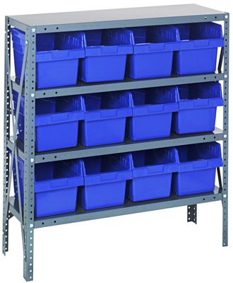 1839-SB808 - 18x36x39&quot; shelving w/QSB808, Colour: Blue