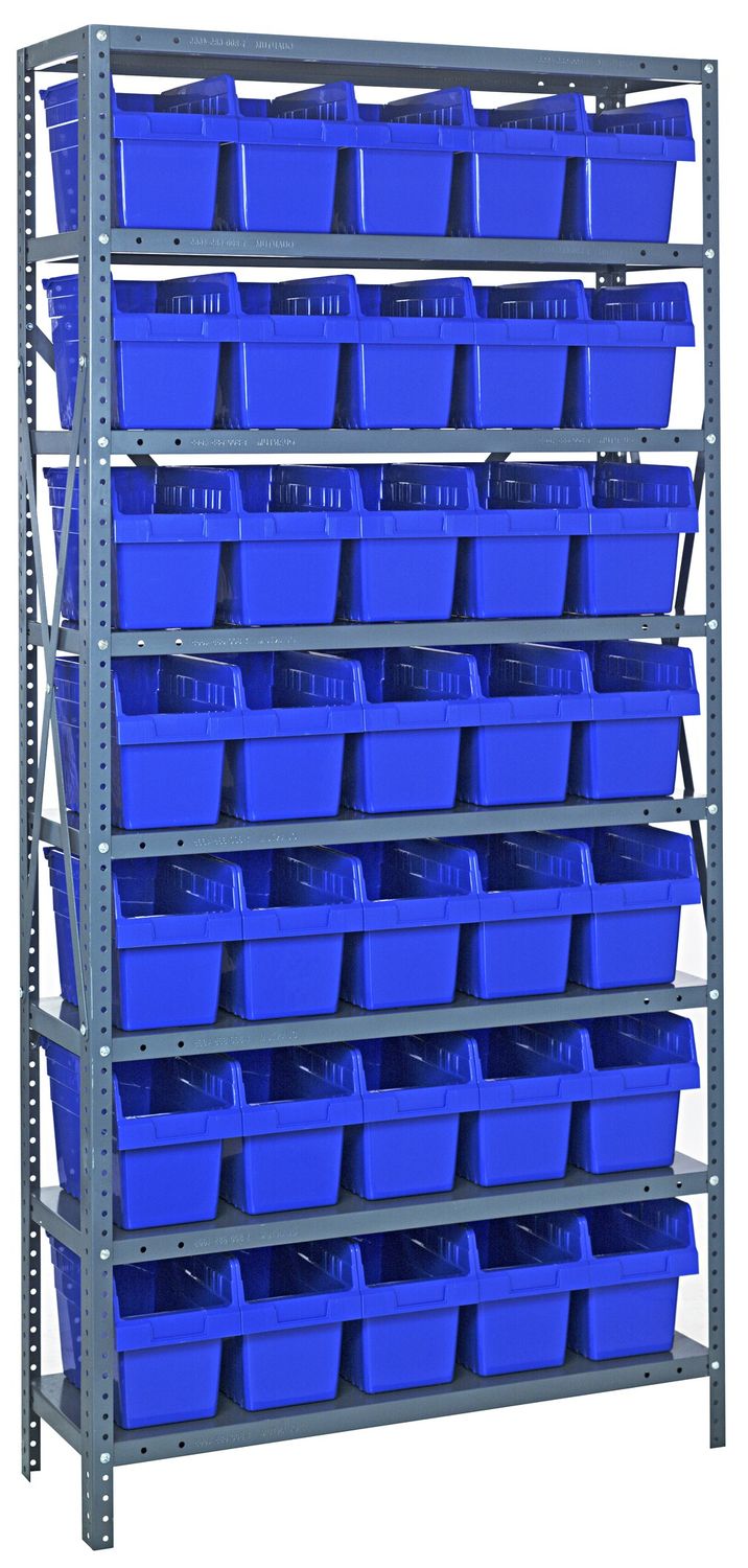 1875-SB804 - 18x36x75&quot; shelving w/QSB804, Colour: Blue