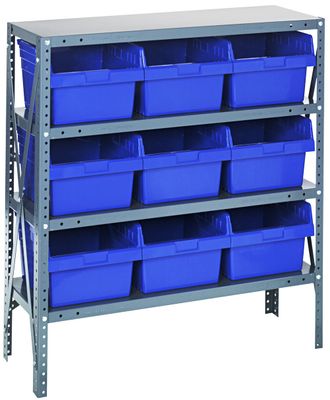 1839-SB810 - 18x36x39&quot; shelving w/QSB810, Colour: Blue