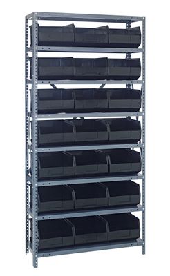 1875-465 - 18x36x75&quot; shelving w/QED401, Colour: Black