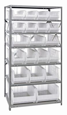 2475-20-MIX 24x36x75&quot; Shelving w/asst HULK bins
