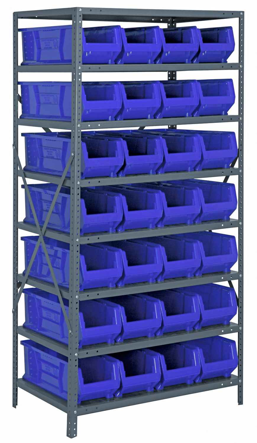 2475-950 - 24x36x75&quot; shelving w/QUS950 bins, Colour: Blue