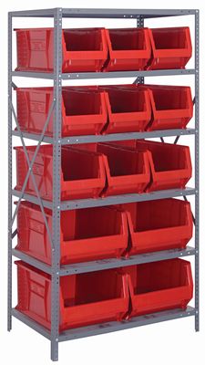 2475-953954 - 24x36x75&quot; shelving w/QUS953, QUS954 bins