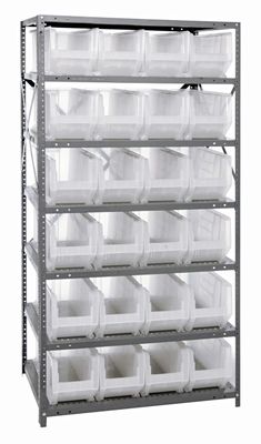 2475-951 - 24x36x75&quot; shelving w/QUS952 bins