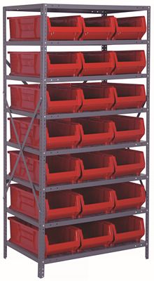 2475-952 - 24x36x75&quot; shelving w/QUS952 bins