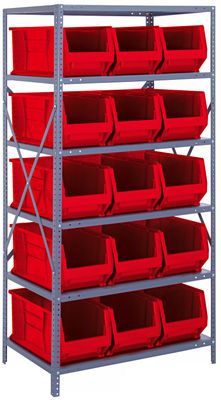 2475-953 - 24x36x75&quot; shelving w/QUS953 bins