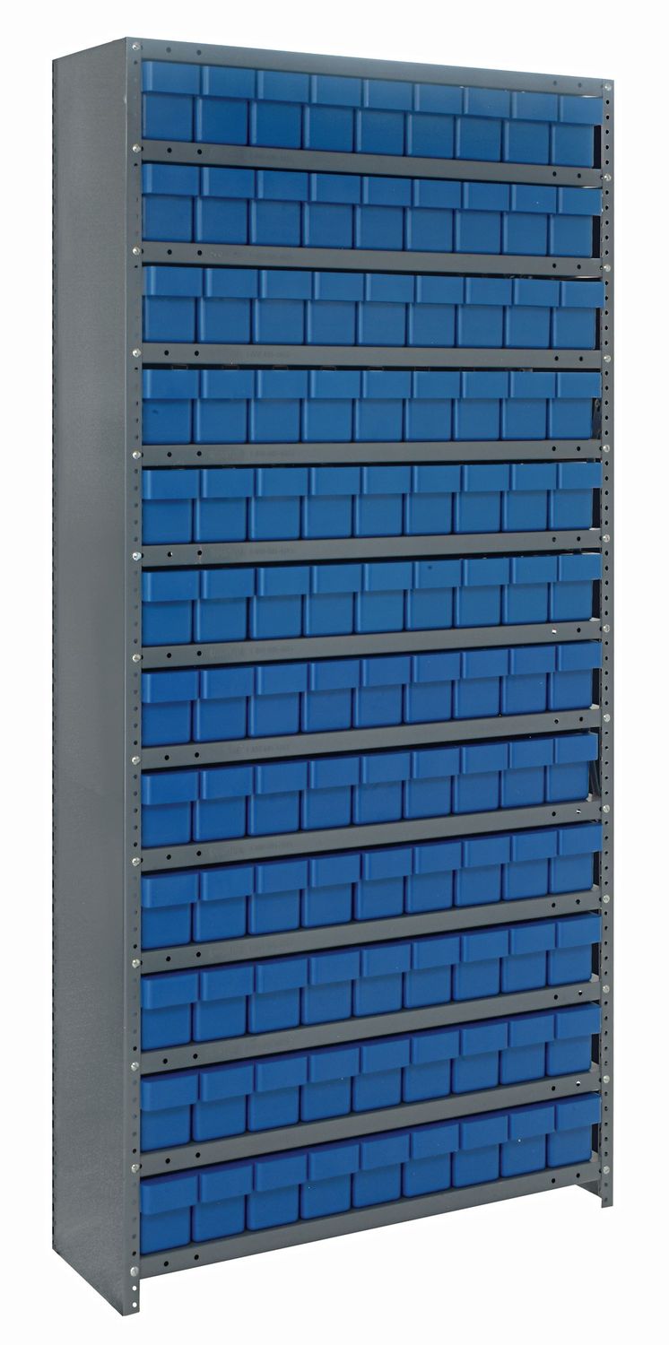 CL1275-501 Closed shelving w/QED501, Colour: Blue