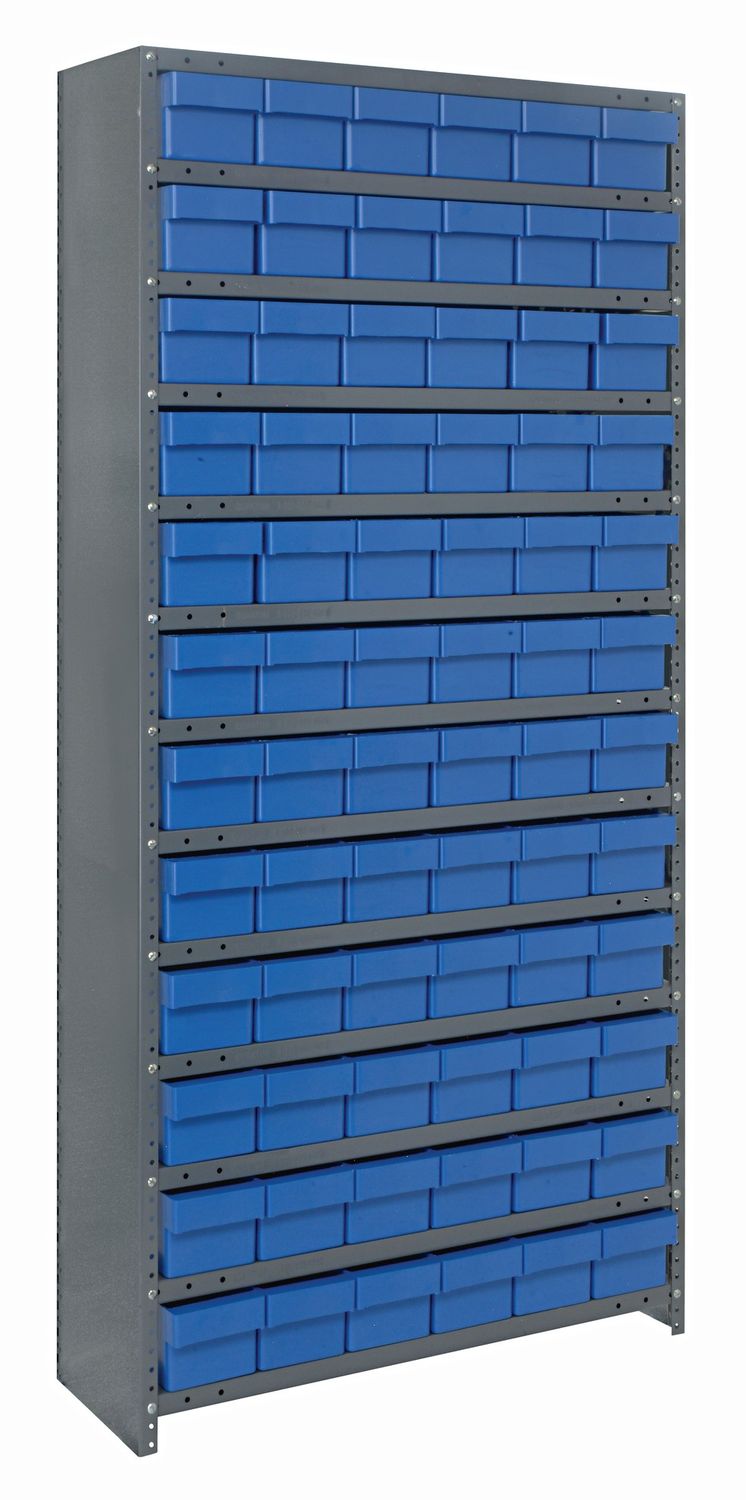 CL1275-601701 Closed shelving w/QED601, QED701, Colour: Blue