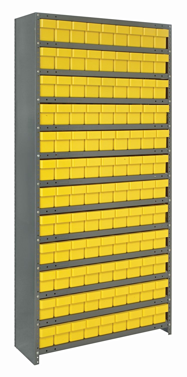 CL1875-604 Closed shelving w/QED604, Colour: Yellow