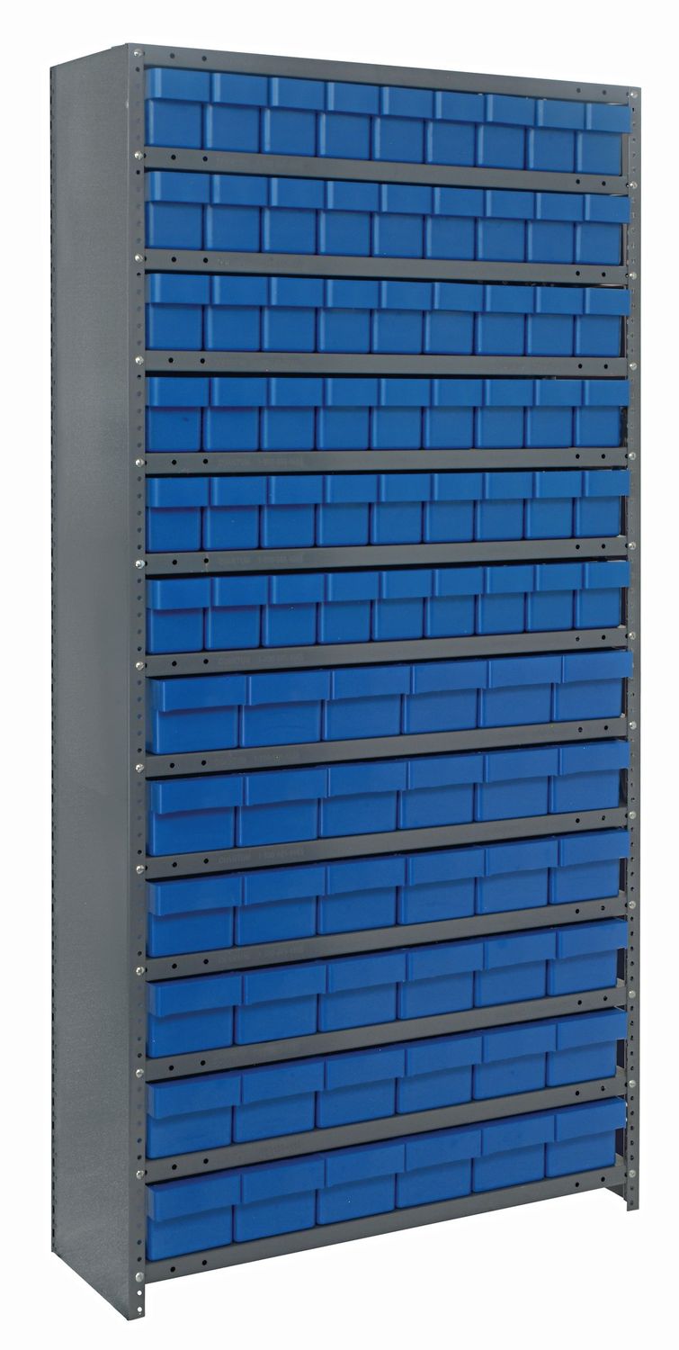 CL1875-626 Closed shelving w/QED602, QED606, Colour: Blue