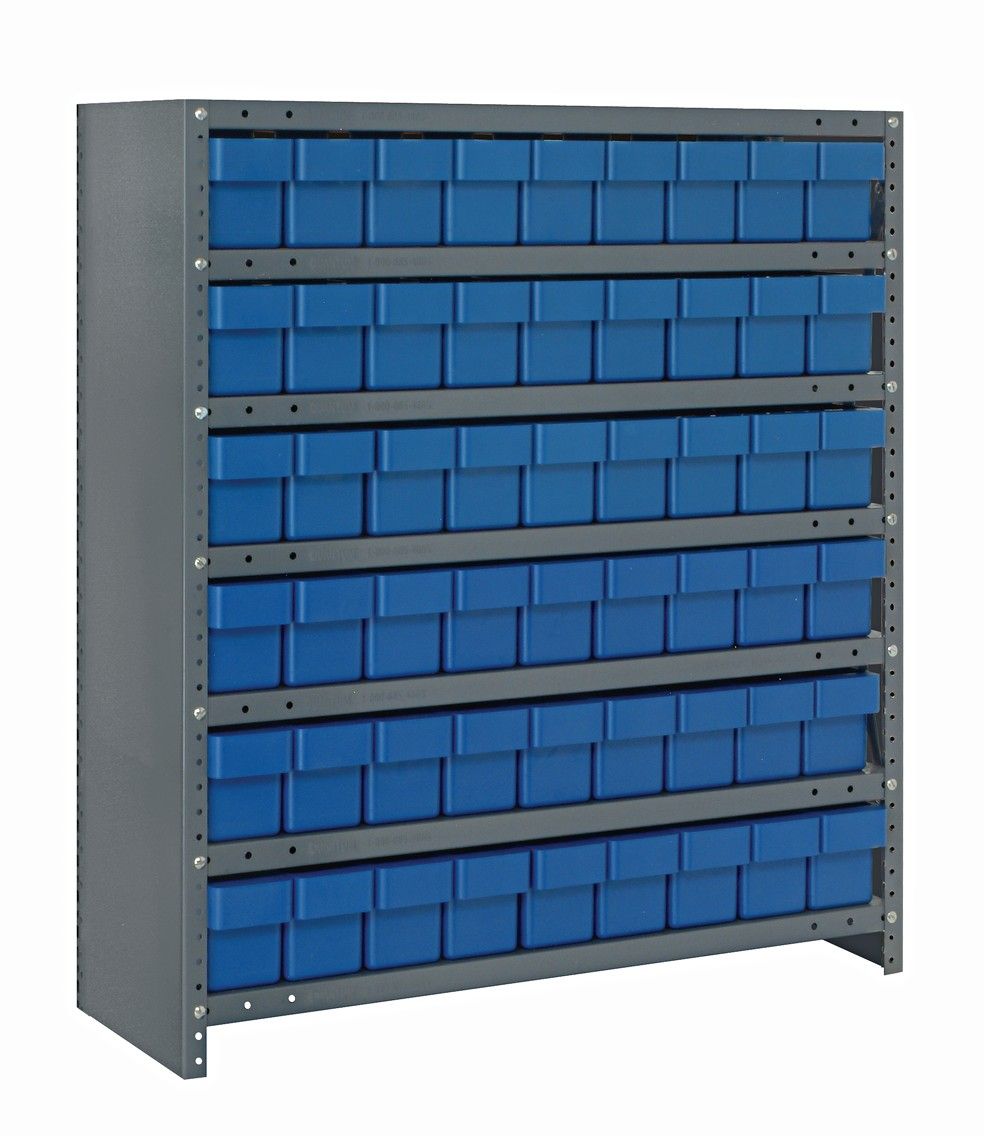 CL1839-604 Closed shelving w/QED604, Colour: Blue