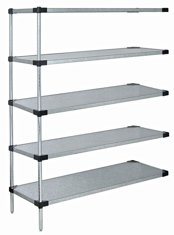 GALVANIZED 5 solid shelf 74&quot;H ADD-ON kit