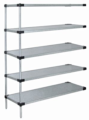 GALVANIZED 5 solid shelf 74&quot;H ADD-ON kit