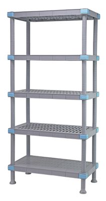 MILLENIA Vented/Solid shelving unit w/5-18x24&quot; Shelves