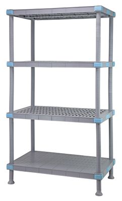 MILLENIA Vented/Solid shelving unit w/4-18x30&quot; Shelves