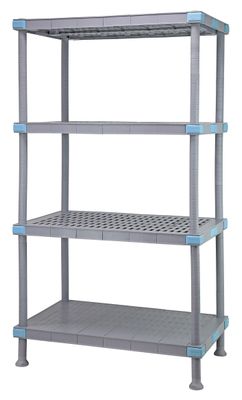 MILLENIA Vented/Solid shelving unit w/4-21x72&quot; Shelves