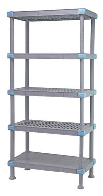 MILLENIA Vented/Solid shelving unit w/5-24x36&quot; Shelves