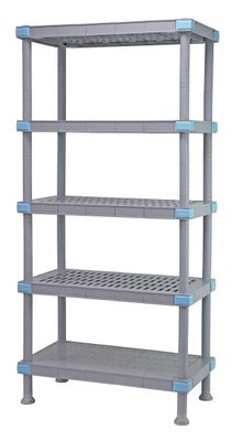 MILLENIA Vented/Solid shelving unit w/5-18x48&quot; Shelves