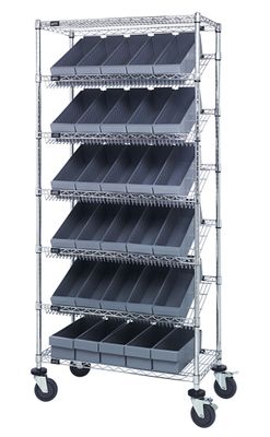 MWRS-7-602 - Wire sloped cart w/QED602