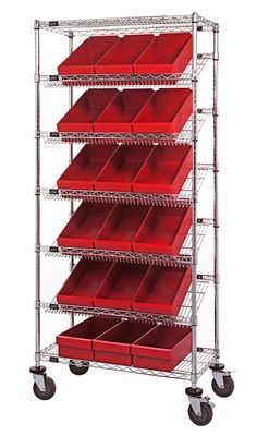 MWRS-7-606 - Wire sloped cart w/QED606