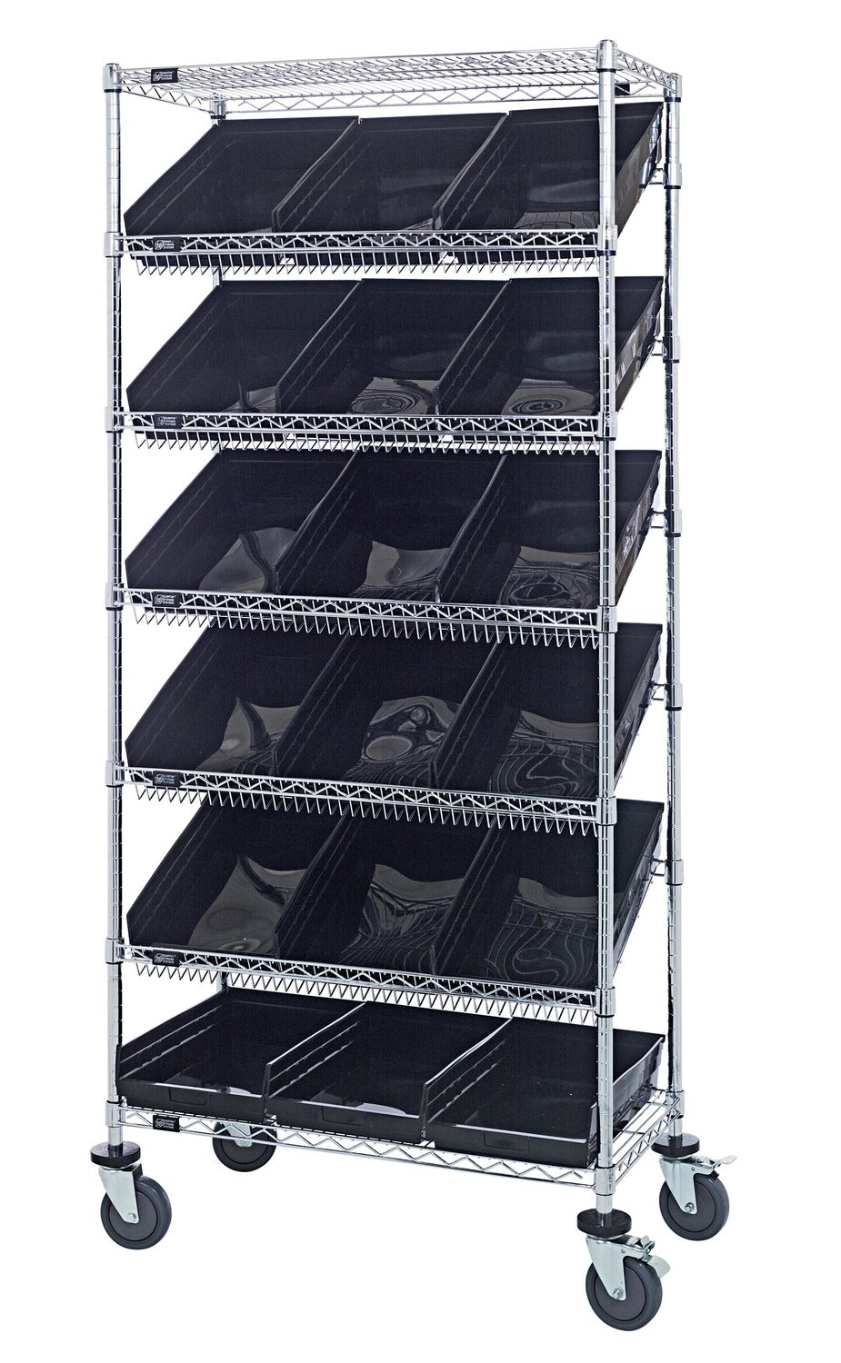 MWRS-7-110 Sloped wire cart, Colour: Black