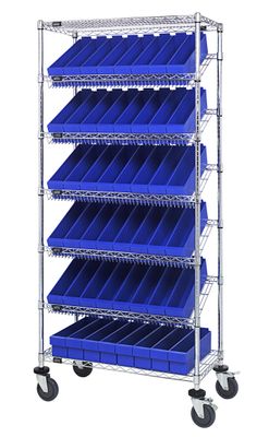MWRS-7-604 - Wire sloped cart w/QED604