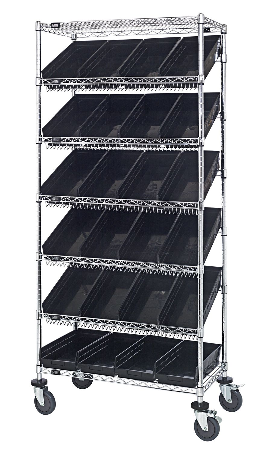 MWRS-7-108 Sloped wire cart, Colour: Black