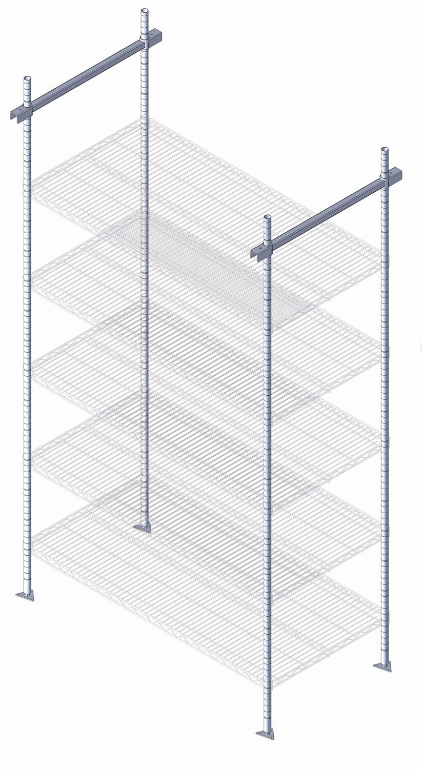 OVERHEAD TRACK INTERMEDIATE KIT GREY EPOXY
