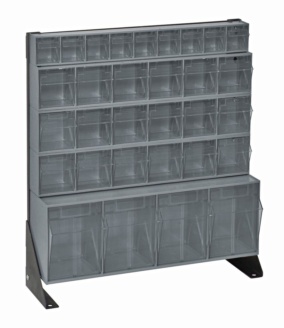 QFS-124-31 - 24&quot; Tip-Out bin frame w/bins, Colour: Gray