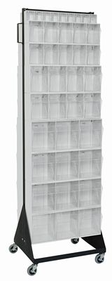 QFS270-72+QFS400 - 70&quot; Mobile Tip-Out bin 2-sided frame w/bins