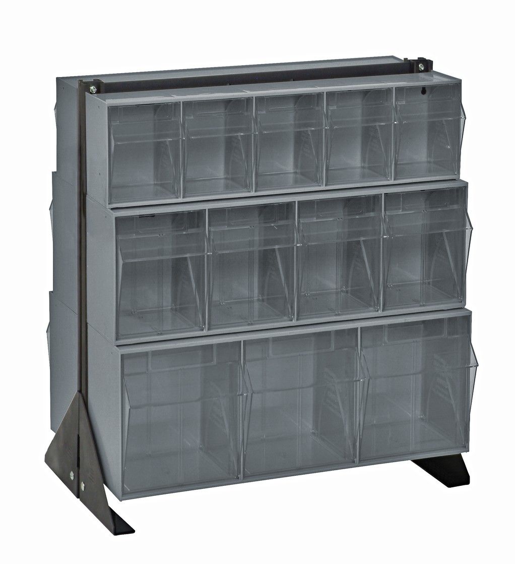 QFS224-24 - 24&quot; Tip-Out bin 2-sided frame w/bins, Colour: Grey