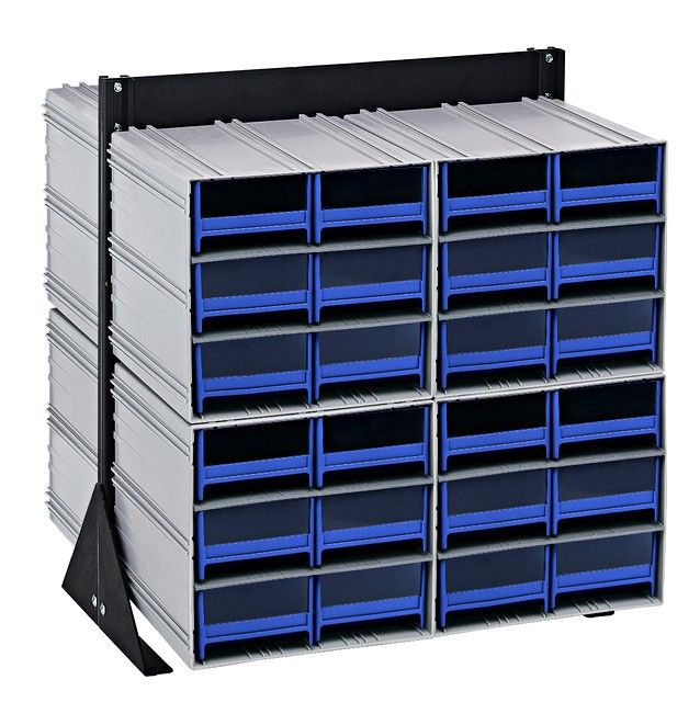 QIC-224-64 Desktop drawer cabinet, Colour: Blue
