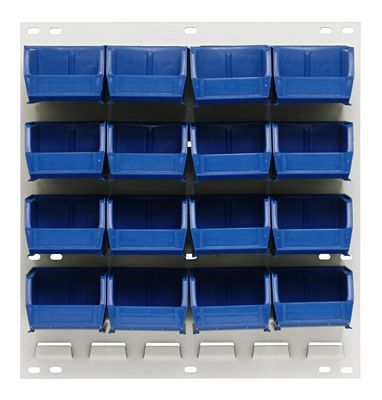 QLP-1819HC-210-16 - 18x19&quot; Louvered panel Ivory w/QUS210 bins