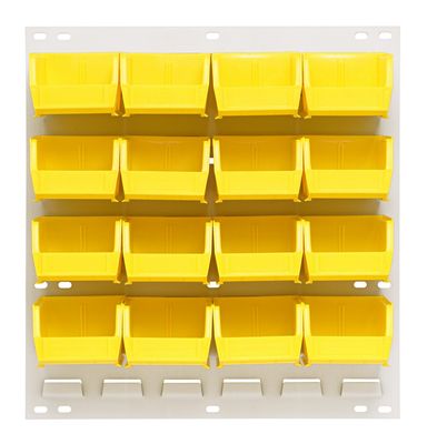 QLP-1819HC-220-16 - 18x19&quot; Louvered panel Ivory w/QUS220 bins