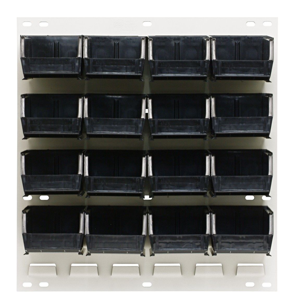 QLP-1819HC-210-16 - 18x19&quot; Louvered panel Ivory w/QUS210 bins, Colour: Black