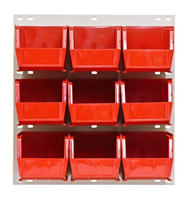 QLP-1819HC-230-9 - 18x19&quot; Louvered panel Ivory w/QUS230 bins