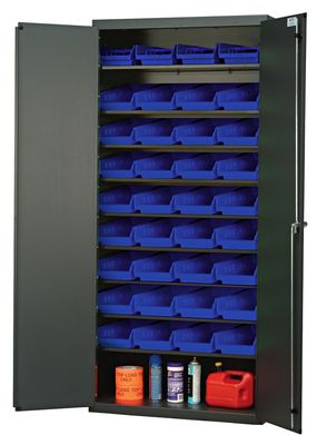 QPR-107 sloped shelf bin cabinet