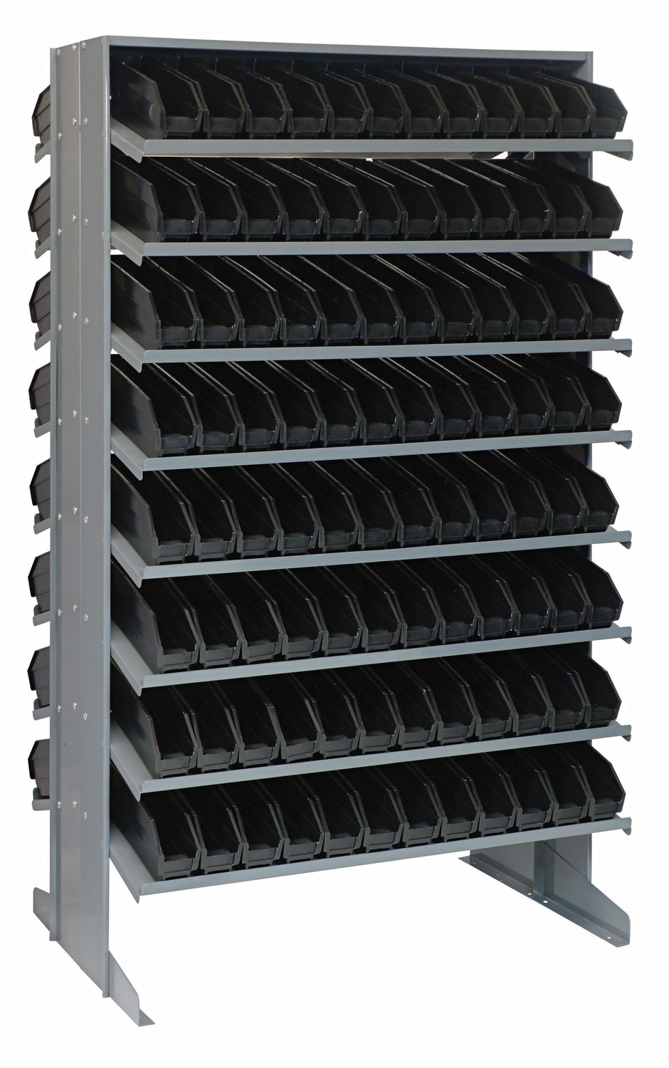 QPRD-100 Sloped double shelving w/QSB100, Colour: Black