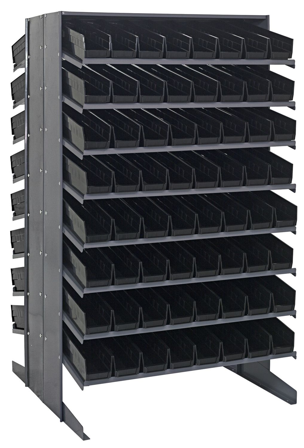 QPRD-103 Sloped double shelving w/QSB103, Colour: Black