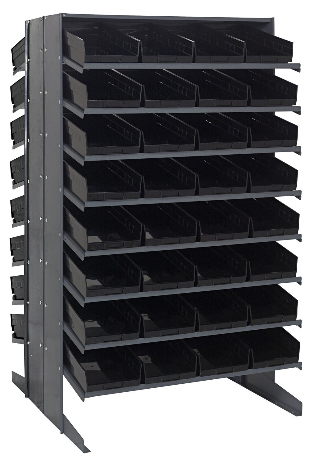 QPRD-108 Sloped double shelving w/QSB108, Colour: Black