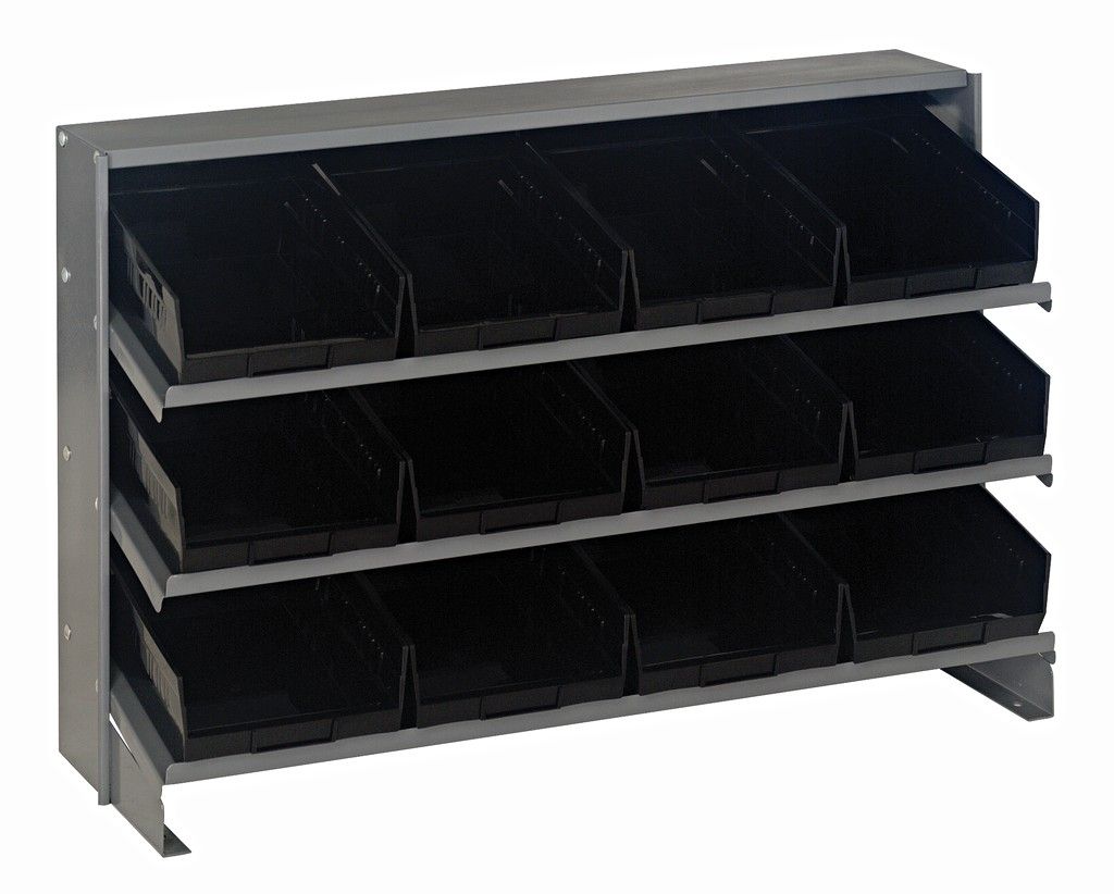 QPRHA-107 Sloped bench rack w/QSB107, Colour: Black