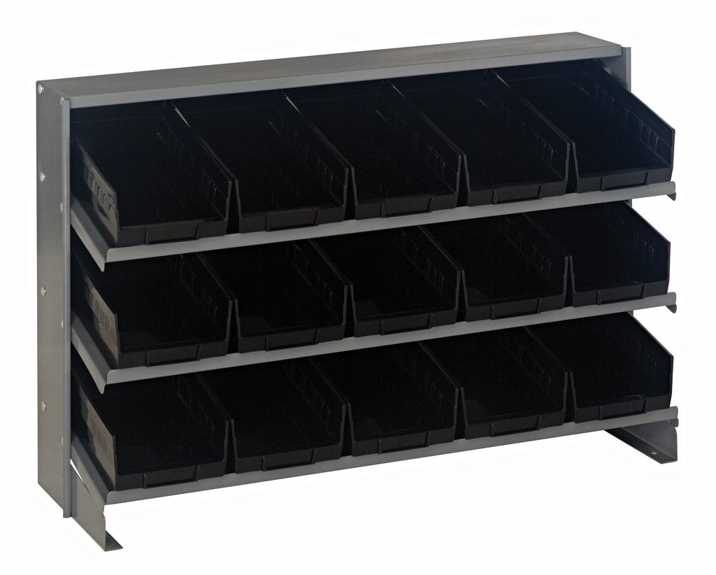QPRHA-102 Sloped bench rack w/QSB102, Colour: Black