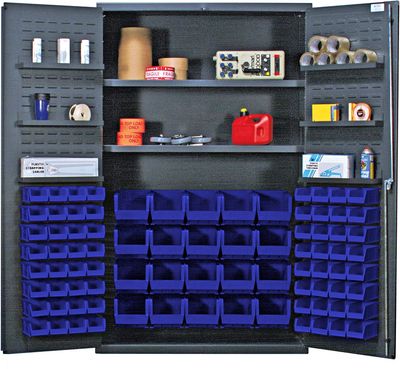 QSC-4804  48&quot; 14ga Steel Cabinet w/shelves and bins