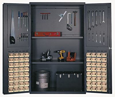 QSC-4805  48&quot; 14ga Steel Cabinet w/shelves and bins