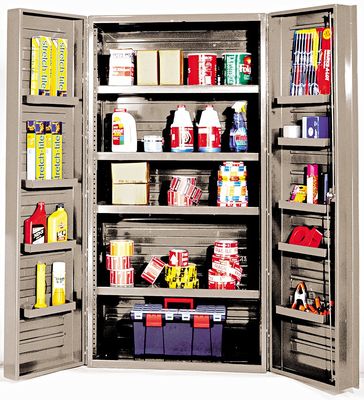 QSC-BG-36-4IS-12DS 36&quot; Ivory 16 shelf cabinet