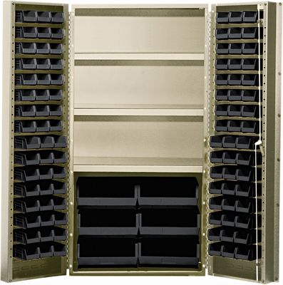 QSC-BG-36S-38  36&quot; Ivory Steel Cabinet w/bins