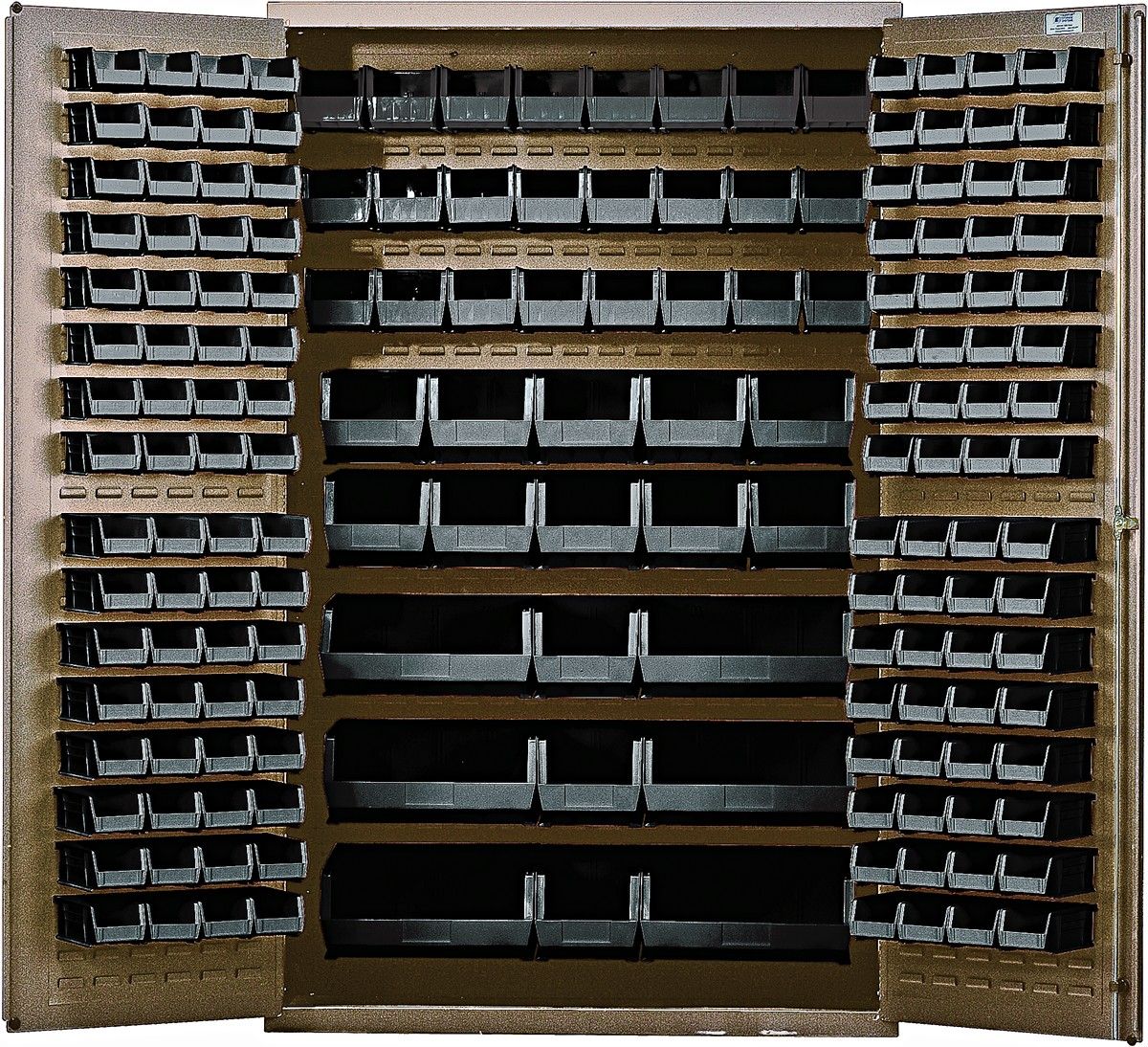 QSC-BG-48  48&quot; Ivory steel cabinet w/bins, Colour: Black