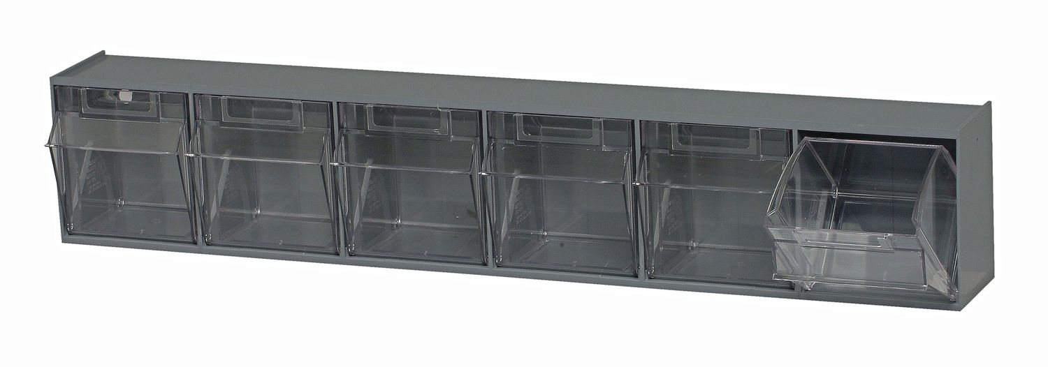 QTB306 - 6 cup Tip-Out bin, Colour: Grey