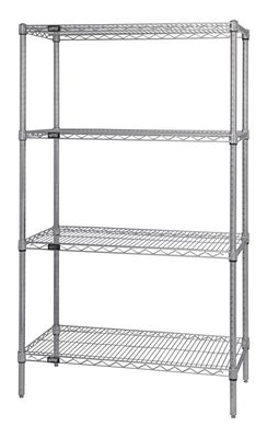 Stainless Wire 4 Shelf 63&quot;H Starter Kit