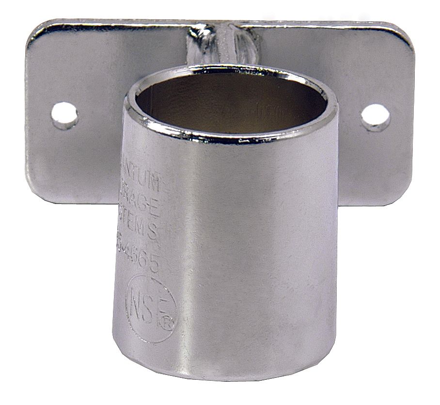 Wall Mount Brace - for Wire posts, Colour: Chrome